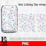 Cinamoroll tumbler 16oz Libbey Can Glass, Cinamoroll tumbler Wrap PNG file, Digital Download , Instant Download