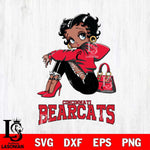 Cincinnati Bearcats Betty Boop Black Fan Girl Svg Eps Dxf Png File, Digital Download, Instant Download