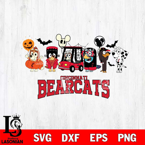 Cincinnati Bearcats Bluey Halloween Svg Eps Dxf Png File, Digital Download, Instant Download