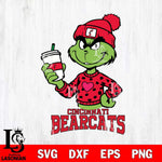 Cincinnati Bearcats Boujee Grinch Heart Christmas Cut Files Cricut, Svg Dxf Eps Png file, Digital download , Silhouette