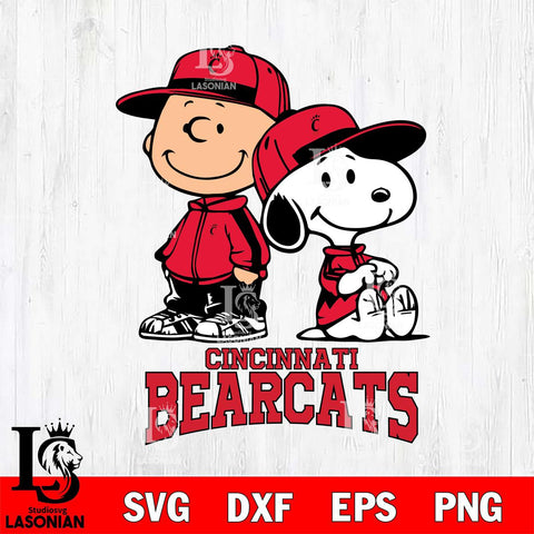 Cincinnati Bearcats Charlie Brown Snoopy Champions Svg Eps Dxf Png File, NCAA svg , Digital Download , Instant Download, Cricut File
