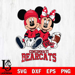 Cincinnati Bearcats Disney Mickey And Minnie Football Svg Eps Dxf Png File, NCAA svg , Digital Download , Instant Download, Cricut File