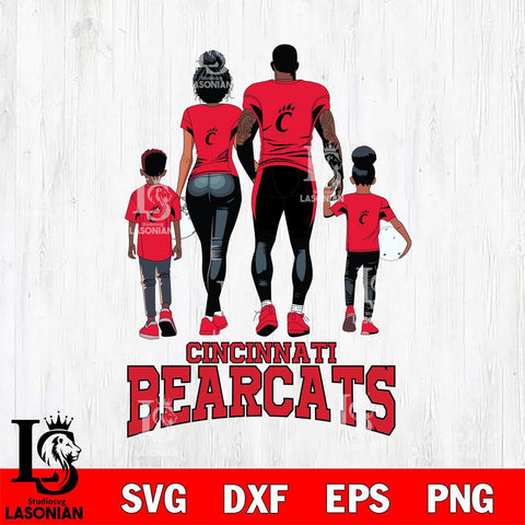 Cincinnati Bearcats Family Love Rugby SVG DXF EPS PNG FILE,NCAA SVG, Father day Digital Download,Instant Download, Silhouette