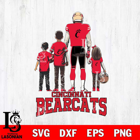 Cincinnati Bearcats Father Football SVG DXF EPS PNG FILE,NCAA SVG, Father day Digital Download,Instant Download, Silhouette