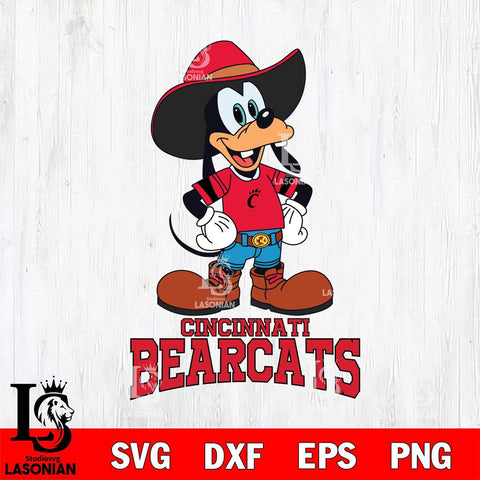 Cincinnati Bearcats Goofy Cowboy Sport SVG DXF EPS PNG FILE,NCAA svg ,Football Digital Download,Instant Download, Silhouette