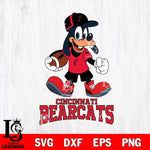 Cincinnati Bearcats Goofy Football Player SVG DXF EPS PNG FILE,NCAA svg ,Football Digital Download,Instant Download, Silhouette