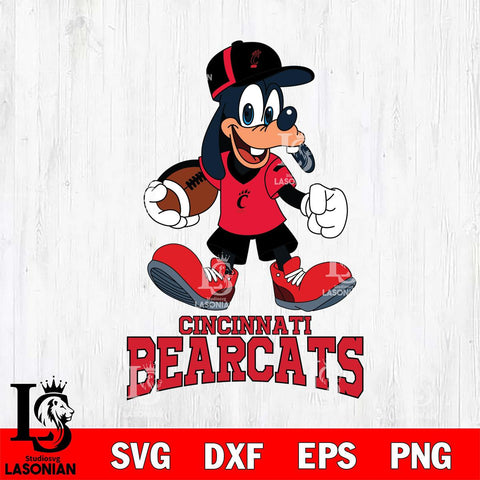 Cincinnati Bearcats Goofy Football Player SVG DXF EPS PNG FILE,NCAA svg ,Football Digital Download,Instant Download, Silhouette