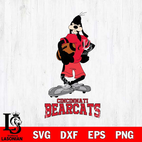 Cincinnati Bearcats Goofy Player SVG DXF EPS PNG FILE,NCAA svg ,Football Digital Download,Instant Download, Silhouette