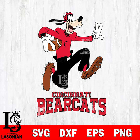 Cincinnati Bearcats Goofy rugby Sport SVG DXF EPS PNG FILE,NCAA svg ,Football Digital Download,Instant Download, Silhouette