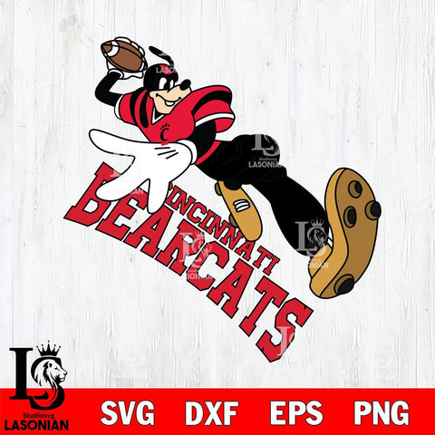 Cincinnati Bearcats Goofy rugby player SVG DXF EPS PNG FILE,NCAA svg ,Football Digital Download,Instant Download, Silhouette