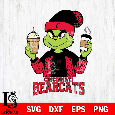 Cincinnati Bearcats Grinch 2 coffee Svg Eps Dxf Png File, Digital Download, Instant Download