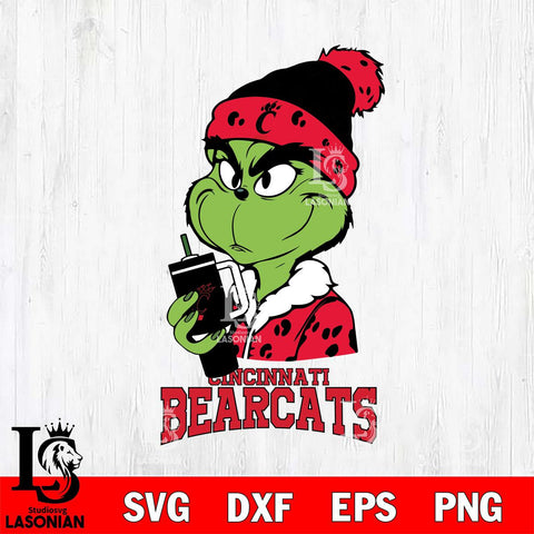Cincinnati Bearcats Grinch Bougie Leopard Svg Eps Dxf Png File, Digital Download, Instant Download