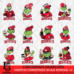 Cincinnati Bearcats Grinch Christmas NCAA Bundle 12 Svg Eps Dxf Png File,Cricut files, Digital Download, Instant Download