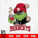 Cincinnati Bearcats Grinch Cofffe Hoodie Cut Files Cricut, Svg Dxf Eps Png file, Digital download , Silhouette