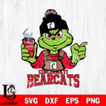 Cincinnati Bearcats Grinch with coffee Svg Eps Dxf Png File, Digital Download, Instant Download