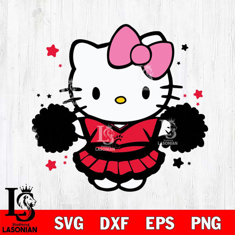 Cincinnati Bearcats Hello Kitty Cheerleader 10 Svg Eps Dxf Png File, Digital Download, Instant Download