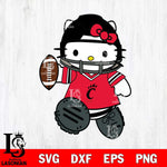 Cincinnati Bearcats Hello Kitty sport Svg Eps Dxf Png File, NCAA svg, Digital Download, Instant Download