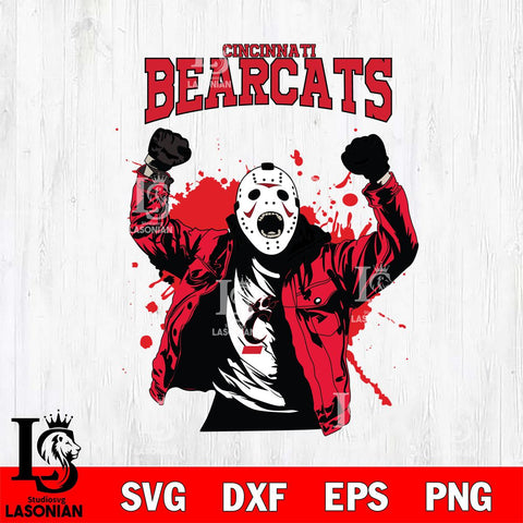 Cincinnati Bearcats Jason Voorhees Horror Halloween 3 Svg Eps Dxf Png File, NCAA svg, Digital Download, Instant Download