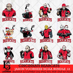 Cincinnati Bearcats Jason Voorhees NCAA Bundle 12 SVG Svg Eps Dxf Png File, Digital Download