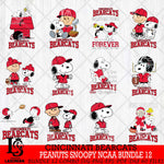Cincinnati Bearcats Peanuts Snoopy Player NCAA Bundle 12 SVG DXF EPS PNG FILE,Snoopy File Cut, bundle NCAA Digital Download,Instant Download, Silhouette