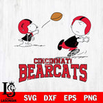 Cincinnati Bearcats Peanuts play football SVG DXF EPS PNG FILE,Snoopy File Cut, NCAA Digital Download,Instant Download,Christmas Silhouette