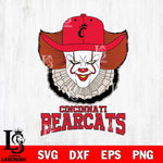 Cincinnati Bearcats Pennywise Horror Sport 12 Svg Eps Dxf Png File, Digital Download