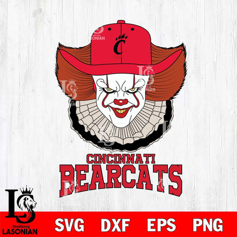 Cincinnati Bearcats Pennywise Horror Sport 12 Svg Eps Dxf Png File, Digital Download