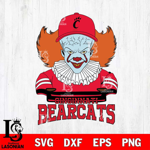 Cincinnati Bearcats Pennywise Horror Sport 2 Svg Eps Dxf Png File, Digital Download