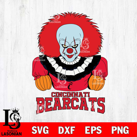 Cincinnati Bearcats Pennywise Horror Sport 3 Svg Eps Dxf Png File, Digital Download