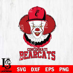 Cincinnati Bearcats Pennywise Horror Sport 4 Svg Eps Dxf Png File, Digital Download