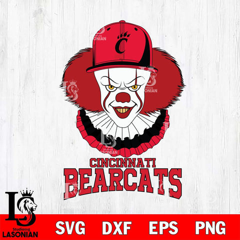 Cincinnati Bearcats Pennywise Horror Sport 4 Svg Eps Dxf Png File, Digital Download