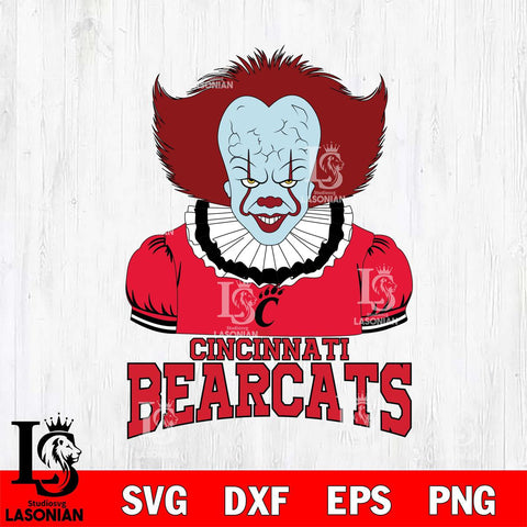 Cincinnati Bearcats Pennywise Horror Sport 5 Svg Eps Dxf Png File, Digital Download