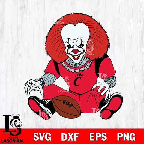 Cincinnati Bearcats Pennywise Horror Sport 6 Svg Eps Dxf Png File, Digital Download