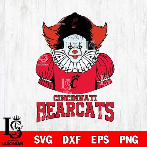 Cincinnati Bearcats Pennywise Horror Sport 7 Svg Eps Dxf Png File, Digital Download