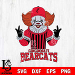 Cincinnati Bearcats Pennywise Horror Sport 8 Svg Eps Dxf Png File, Digital Download