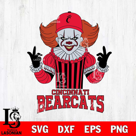 Cincinnati Bearcats Pennywise Horror Sport 8 Svg Eps Dxf Png File, Digital Download