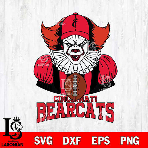 Cincinnati Bearcats Pennywise Horror Sport 9 Svg Eps Dxf Png File, Digital Download