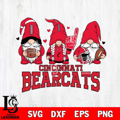 Cincinnati Bearcats Rugby Gnome File Cut, NCAA SVG, Digital Download , Criucut , Silhouette