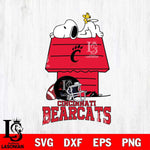 Cincinnati Bearcats Snoopy Chill Football SVG DXF EPS PNG FILE,Snoopy File Cut, NCAA Digital Download,Instant Download,Christmas Silhouette