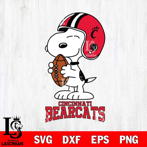 Cincinnati Bearcats Snoopy Rugby Svg Eps Dxf Png File, NCAA svg , Digital Download , Instant Download, Cricut File