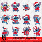 Cincinnati Bearcats Stitch Christmas NCAA Bundle 12 Svg Eps Dxf Png File, Digital Download, Instant Download