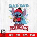 Cincinnati Bearcats Stitch Rad Dad SVG DXF EPS PNG FILE, NCAA File Cut,Digital Download,Instant Download