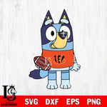 Cincinnati Bengals Bluey 2 NFL Svg Eps Dxf Png File, Digital Download, Instant Download