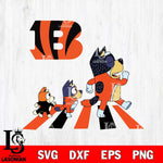 Cincinnati Bengals Bluey 6 NFL Svg Eps Dxf Png File, Digital Download, Instant Download