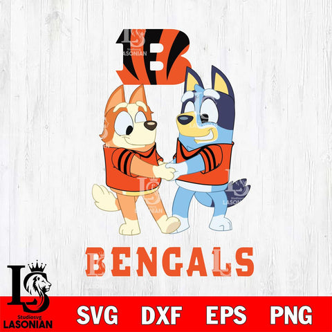 Cincinnati Bengals Bluey Chilli Dance Svg Eps Dxf Png File, Digital Download, Instant Download