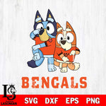 Cincinnati Bengals Bluey Chilli Dance Mode Svg Eps Dxf Png File, Digital Download, Instant Download