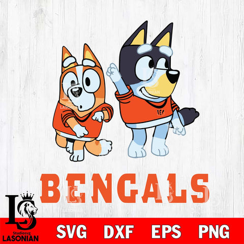 Cincinnati Bengals Bluey Chilli Mode Dance Svg Eps Dxf Png File, Digital Download, Instant Download