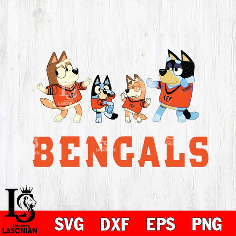 Cincinnati Bengals Bluey Dance Squats Svg Eps Dxf Png File, Digital Download, Instant Download
