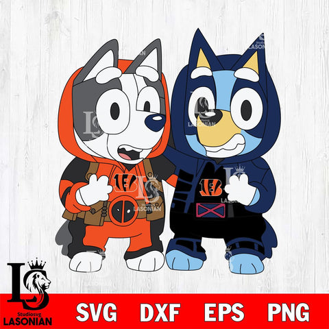 Cincinnati Bengals Bluey Deadpool Wolverine Svg Eps Dxf Png File, Digital Download, Instant Download