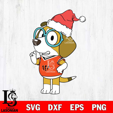Cincinnati Bengals Bluey Honey Christmas Svg Eps Dxf Png File, Digital Download, Instant Download